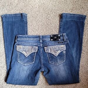 Miss Me Signature Bootcut Jeans with Embellished Pockets